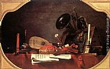 Jean Baptiste Simeon Chardin Famous Paintings - Attributes of Music